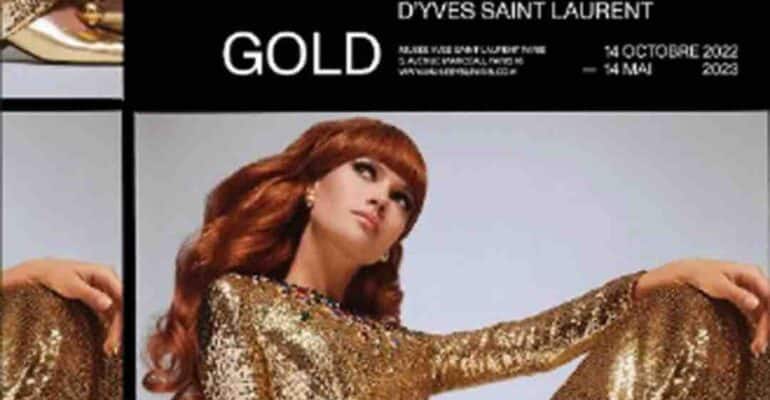the Gold exhibition at the Yves Saint Laurent Museum © Musée Yves Saint Laurent