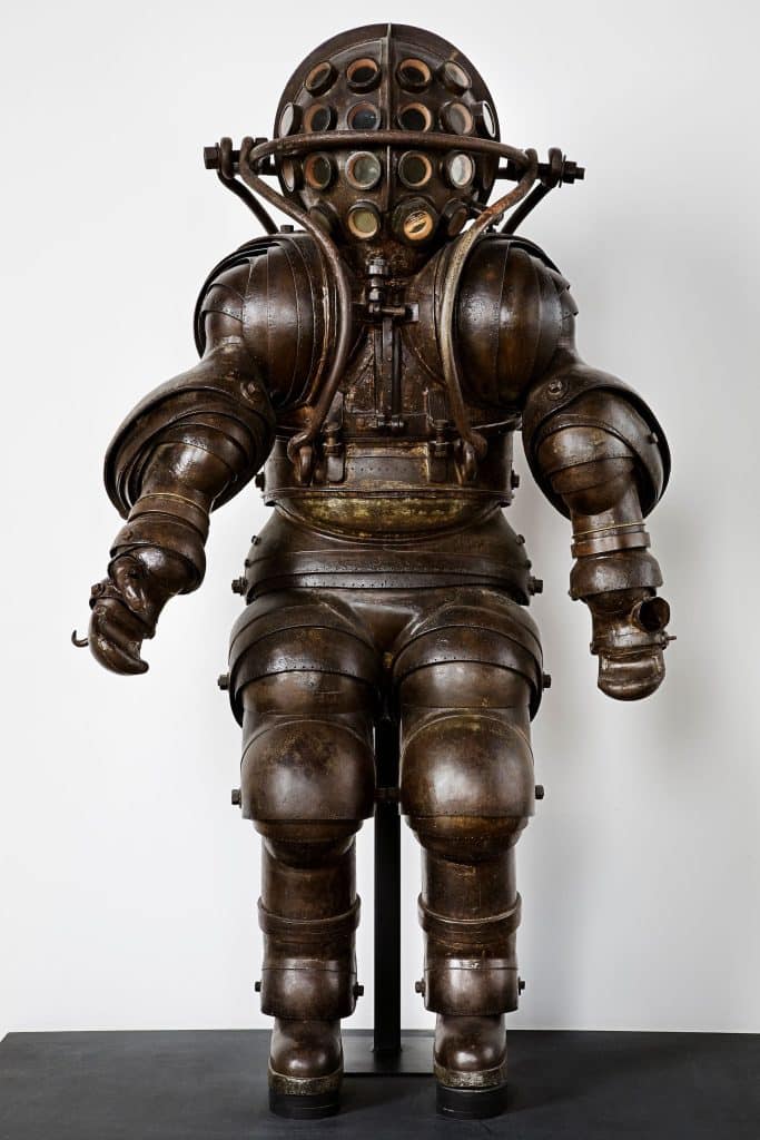 Scuba diving suit from the Musee de la Marine in Paris