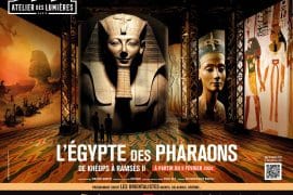 Egypte au temps des pharaons a l'atelier des lumières