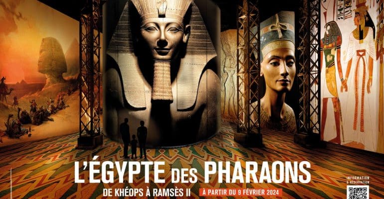 Egypte au temps des pharaons a l'atelier des lumières