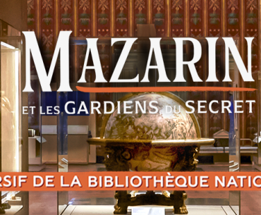 Affiche "Mazarin et les gardiens du secret" à la bnf Richelieu jeu immersif 2025