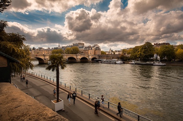 Les quais de Seine aménagés - le Parc Rives de Seine