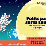 Affiche de l'exposition - Petits pas sur la lune- au Musée de l'Air et de l'Espace-2025-2026