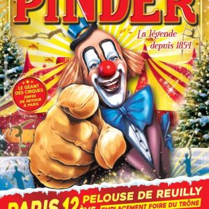 Affiche du cirque Pinder, pelouse de Reuilly jusqu'au 25 janvier 2026