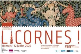 Affiche exposition "Licornes !" au Musée de Cluny