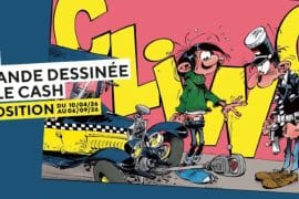 Affiche de l'Exposition "Cling la bande dessinée qui parle csash" à la Monnaie de Paris du 10 avril au 6 septembre 2026