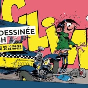 Affiche de l'Exposition "Cling la bande dessinée qui parle csash" à la Monnaie de Paris du 10 avril au 6 septembre 2026