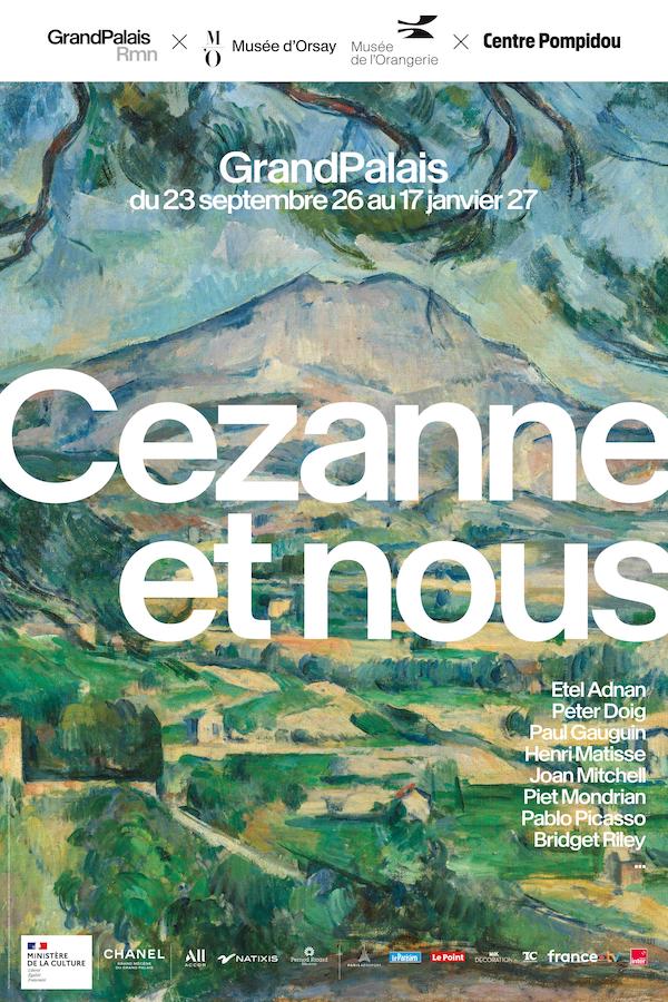 Affiche "Cezanne et nous" - exposition au Grand Palais 2026-2027