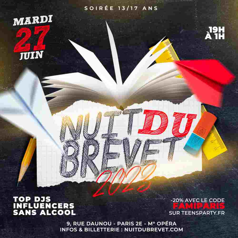 La nuit du Brevet chez Teens Party