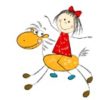 petite-fille-au-poney petite fille sur un poney