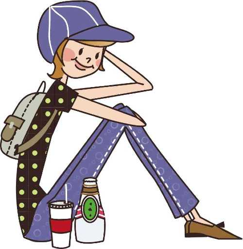 A teenager in jeans