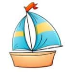 little blue boat