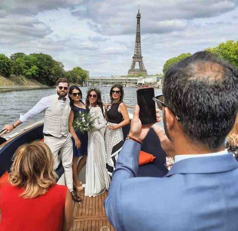 mariage sur la Seine avec une croisière privée sur la seine