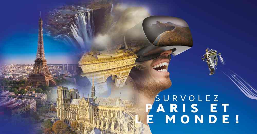 the flight over Paris at Flyview