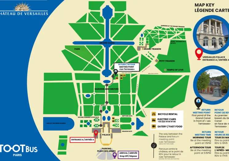 La carte du domaine de Versailles