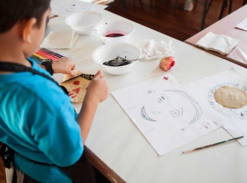 atelier pour les enfants au musée de l'homme à Paris