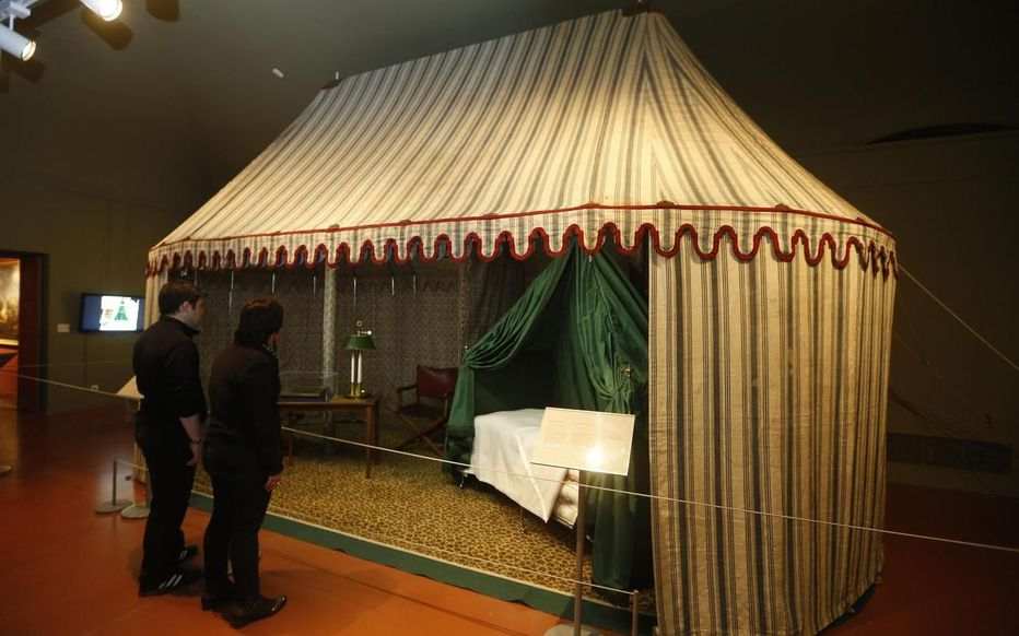 Napoleonic bivouac at the exhibition on Napoleon at La Villette 