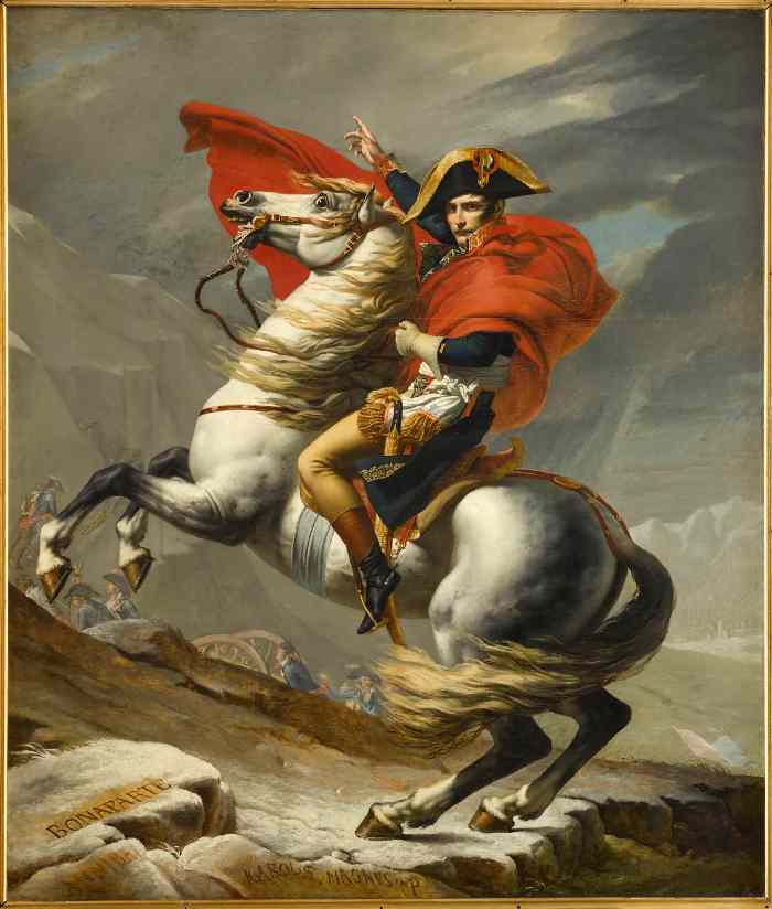 painting by Jean Louis David at the exhibition on Napoleon at the Grande Halle de la Villette