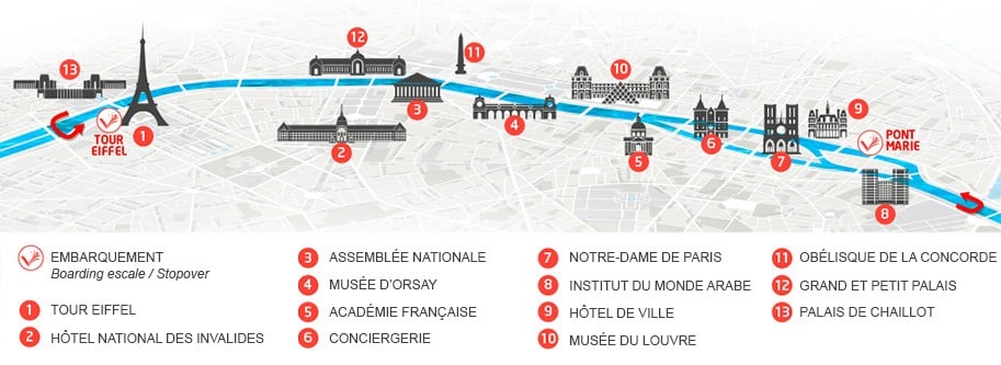 Vedettes de Paris: circuit de la croisiere sur la Seine