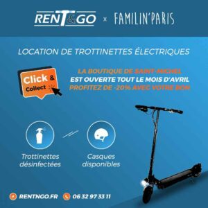 rent a scooter in Paris. Great for families!