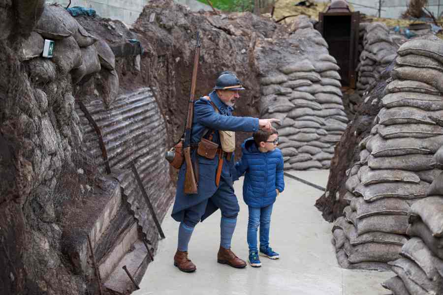 La tranchée du musée de la Grande Guerre à Meaux