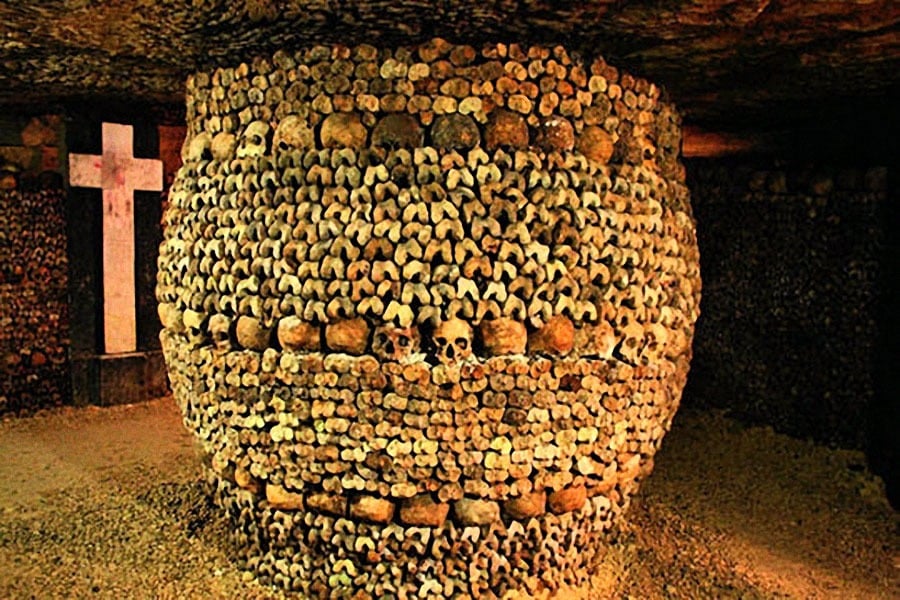 les catacombes à paris : avec des ados