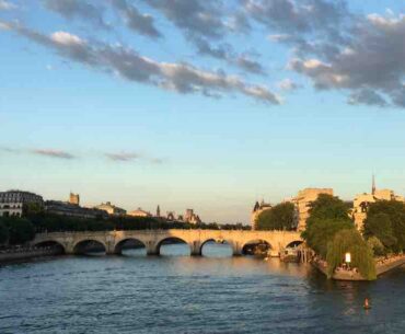 paris at the end of the day or in the evening