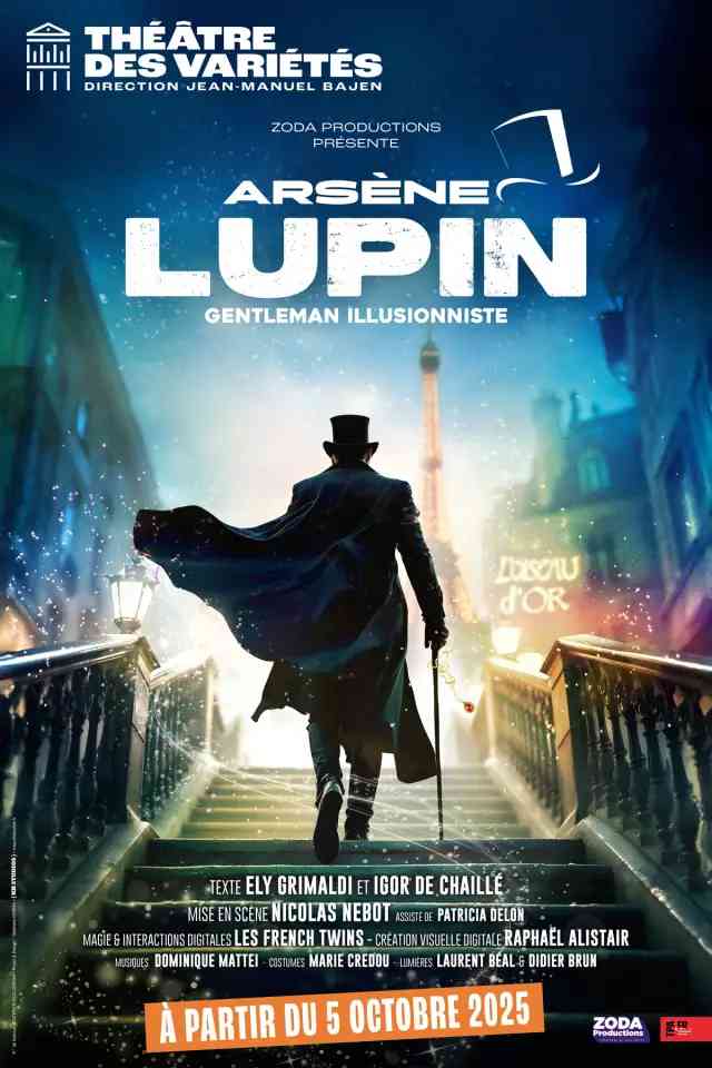Arsène Lupin, le nouveau spectacle familial au théâtre des Variétés à Paris