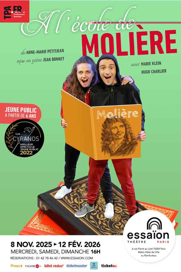 a l'ecole de Moliere, pièce pour le jeune public