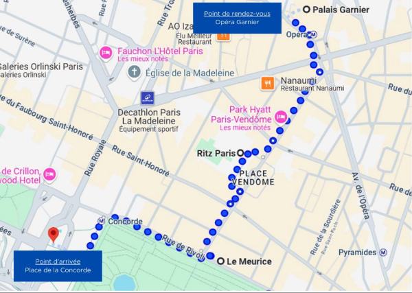 le parcours de la visite theatralisée Josephine Baker à Paris