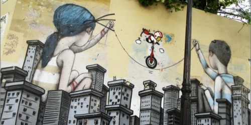 Street-art-a-la-Butte-aux-quail street art dans le quartier de la Butte aux Cailles