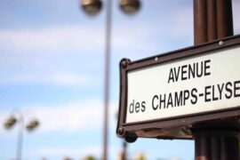 Champs Elysees pedestrians