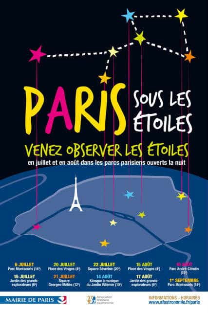 Paris sous les étoiles, programme 2019