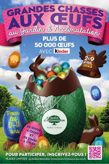 Easter egg hunt at the Jardin d'Acclimatation
