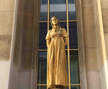 statue on the esplanade of the Trocadero