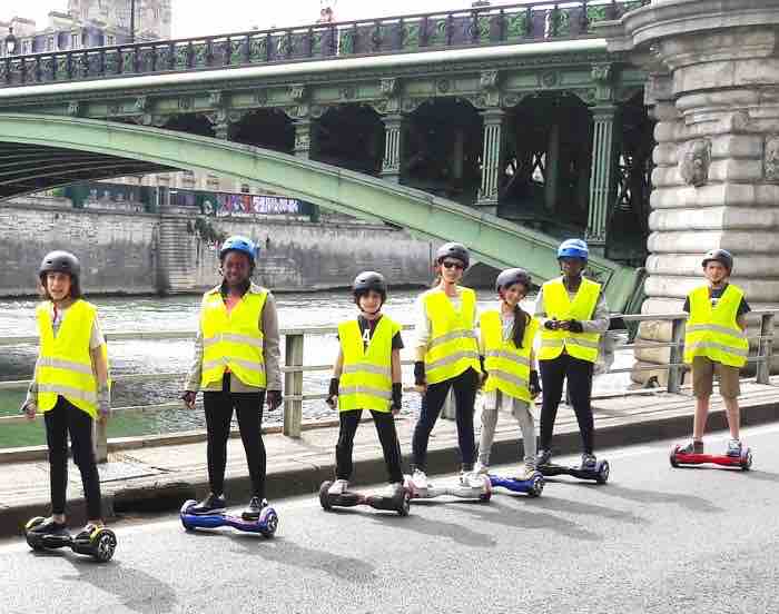 Hoverboard ride in Paris