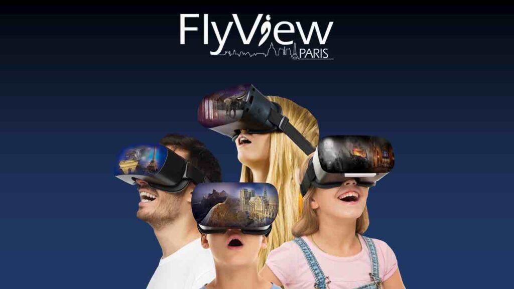 fly view virtual flight over Paris