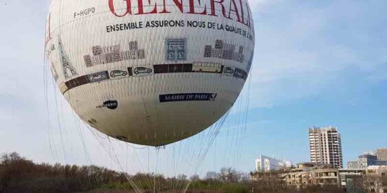 Balloon flight over Paris