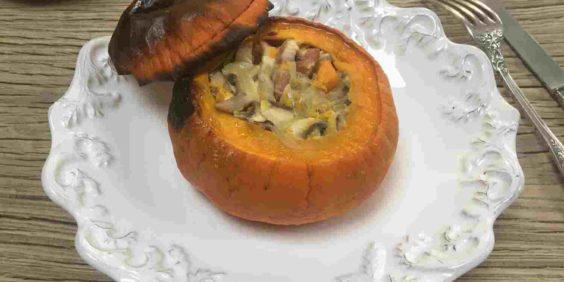 The pumpkin stuffed with mushrooms (but not that ...)